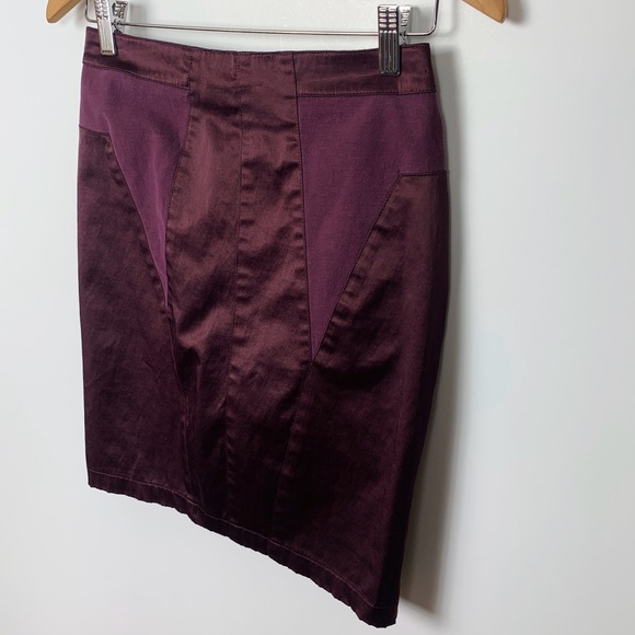 SILENCE + NOISE plum pencil skirt size 2 - Picture 6 of 8